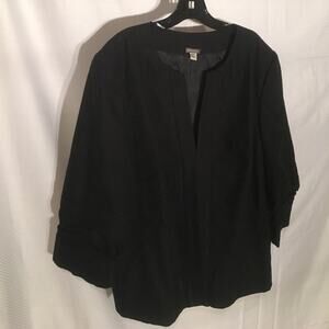 Anthracite 24 Black 3/4 sleeve blazer lined NWOT